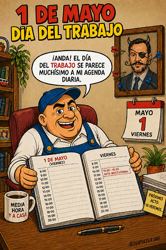 "¡Anda! El día del trabajo se parece muchísimo a mi agenda diaria"