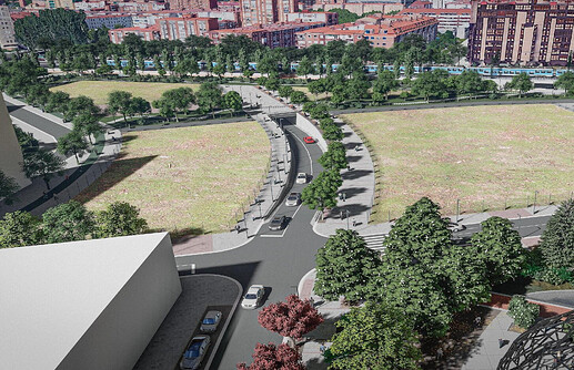 Inforgrafía del paso de vehículos entre Adolfo Suárez y calle Hípica