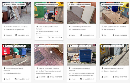 Algunas de las fotos enviadas por vecinos