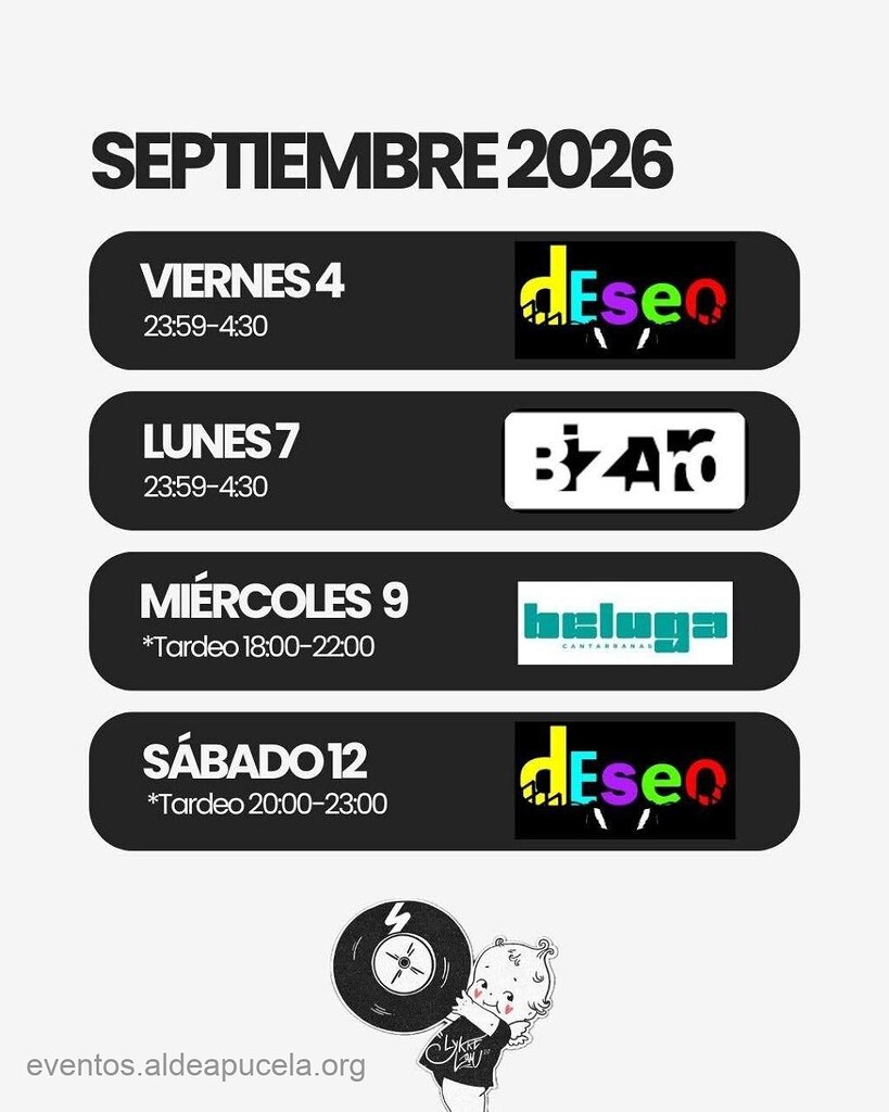 Programación de Septiembre (Eventos)