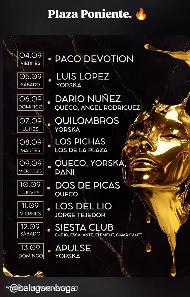 Programación Musical Plaza Poniente