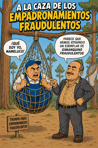 - "Parece que hemos atrapado un ejemplar de Sinmanquino Fraudulentus" - "¡Qué soy yo, mameluco!"
