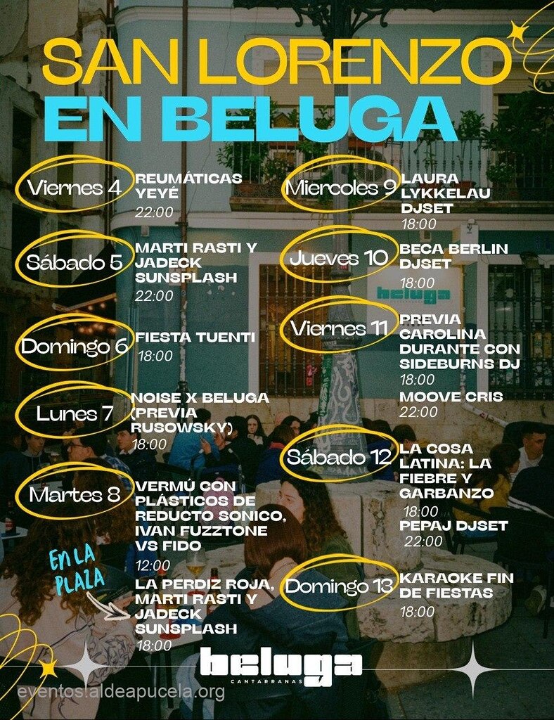 San Lorenzo en Beluga (Programación de fiestas)