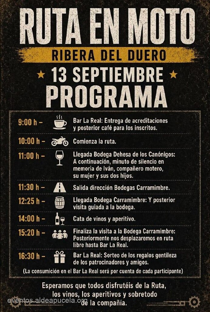 Ruta en Moto Ribera del Duero (Programa)
