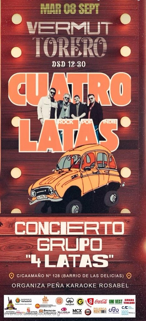 Vermut Torero: Concierto Grupo 4 Latas