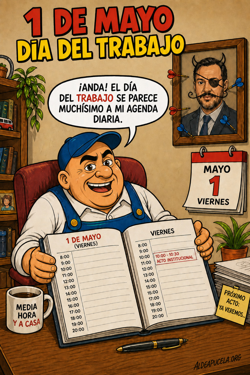 "¡Anda! El día del trabajo se parece muchísimo a mi agenda diaria"